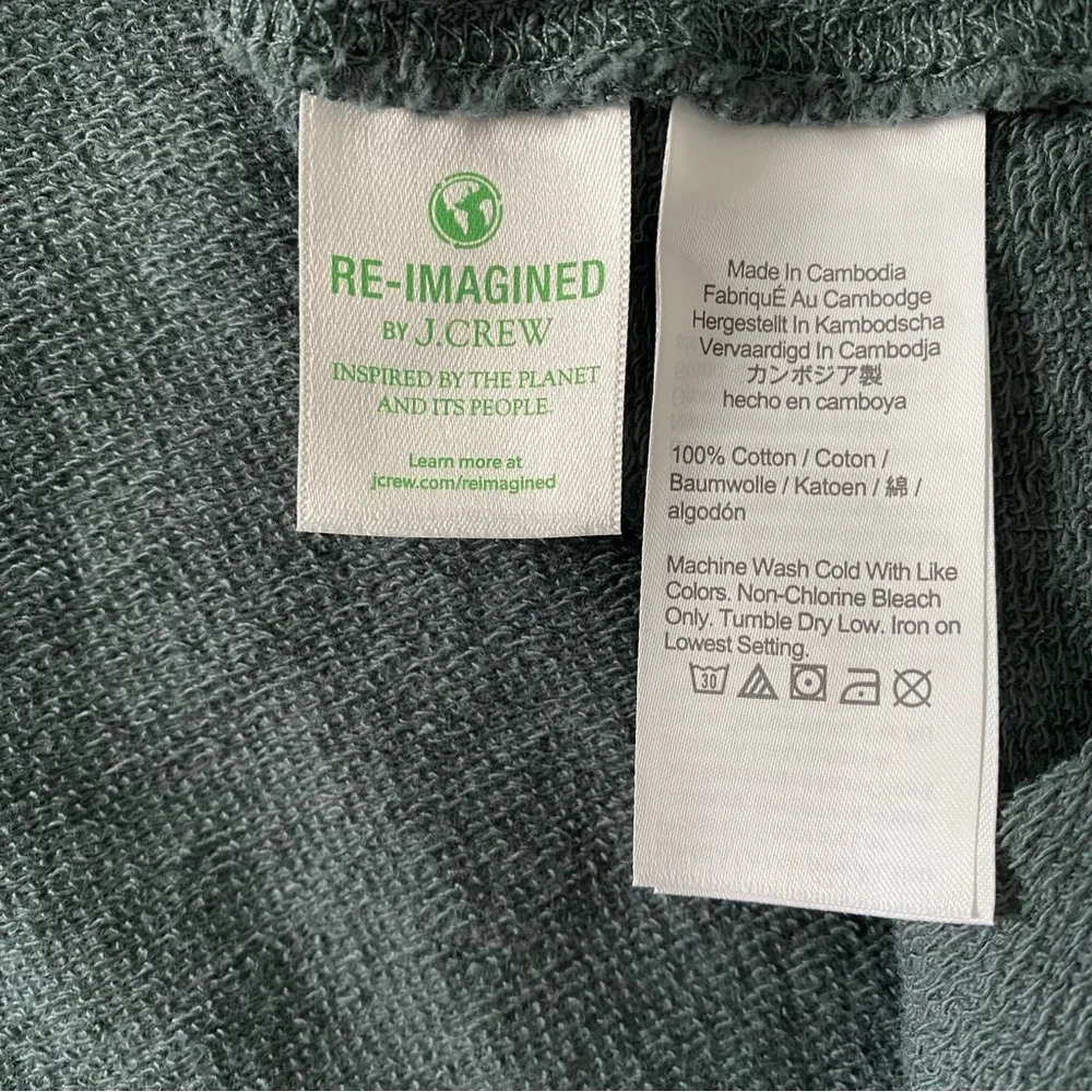 J. Crew Knit Goods Men's Green Long Sleeve Pocket Shirt Size L Soft Cotton EUC